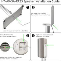 Speaker Stand Pair for Sony BRAVIA Home Theater Surround Sound System HT-A9M2/HT-A9/SA-RS5, Aluminum Alloy Floor Stand Bracket for Sony HT-A9M2/HT-A9/SA-RS5 Speaker - Image 9