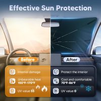 Autorder Windshield Sun Shade Umbrella for 2023-2026 Honda HR-V HRV Accessories,Upgraded Ice Crystal Material,Easy Setup Umbrella Sunshade for Car Windshield,100% Sun Blocking - Image 4