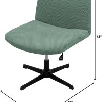 MINGPINHUIUS Armless Adjustable Chair Cover: Modern Without Arms Vanity Chair Cover Criss Cross Slipper Chair Furniture Protector Covers for Home Office (Pine Green,Regular Style) - Image 10