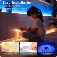 DAYBETTER LED Strip Lights 110ft, Smart Lighting Strips with App Remote Control, RGB Music Sync Color Changing Lights for Bedroom Kitchen Party Home Decor(1 Roll) - Image 4