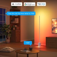 Govee Floor Lamp 2 with Matter, RGBIC, Warm Cool White LED, Alexa Compatible, 1725lm, Music Sync, Scene Modes, Smart Floor Lamp for Living Room, Bedroom, Silver(1 Pack) - Image 4