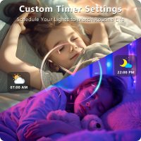 DAYBETTER LED Strip Lights 110ft, Smart Lighting Strips with App Remote Control, RGB Music Sync Color Changing Lights for Bedroom Kitchen Party Home Decor(1 Roll) - Image 3
