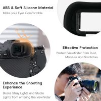 Soft Silicon Camera Viewfinder Eyecup Eye Cup Eyepiece Replacement for Sony Alpha A1II A7R V A7RV A7R5 A7 IV A7M4 A7IV A9III A1 II A7S III A7SIII A7S3 ILCE-7SM3 EVF Eyeshade Replaces Sony FDA-EP19 - Image 7
