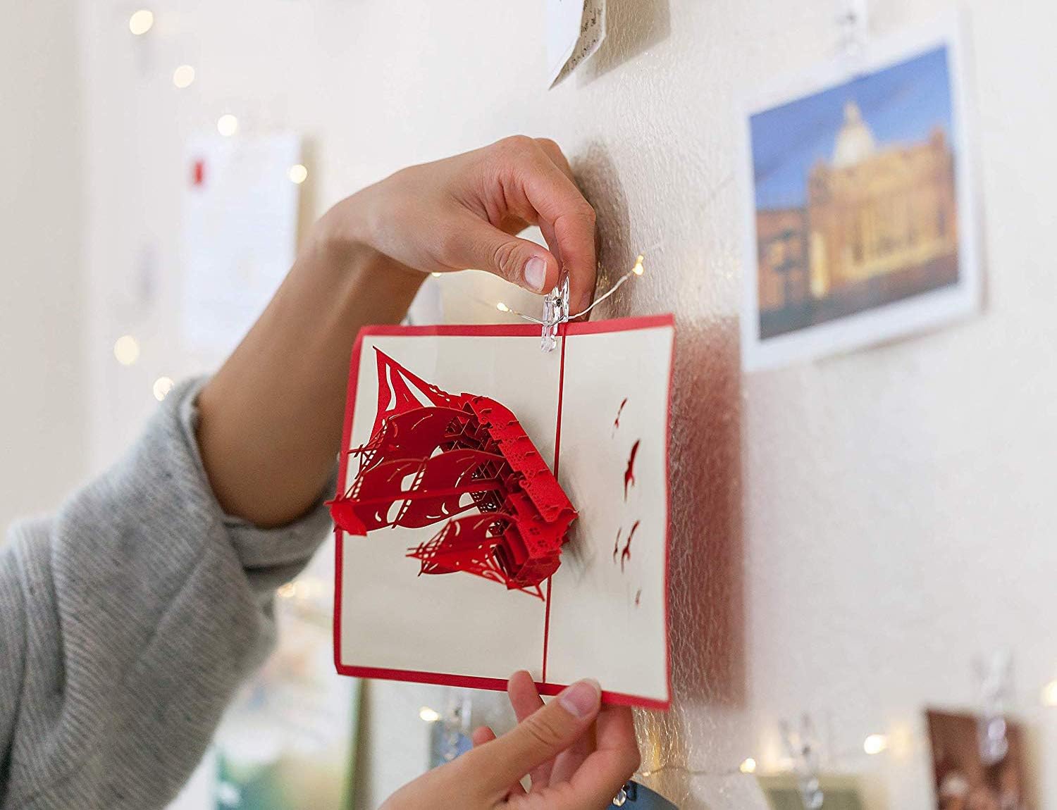 17Ft 50 LED Fairy String Lights with Clear Clips - Perfect for Dorm, Bedroom, Wedding Decor - Image 6