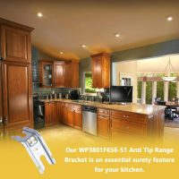 WP3801F656-51 3801F656-51 Stove Anti-Tip Bracket Compatible with Whirlpool, Kenmore, KitchenAid, Maytag Range/Stove/Oven Floor or Wall Mount Anti Tip Bracket Replaces 12400045,PS11741944,AP6008803 - Image 6