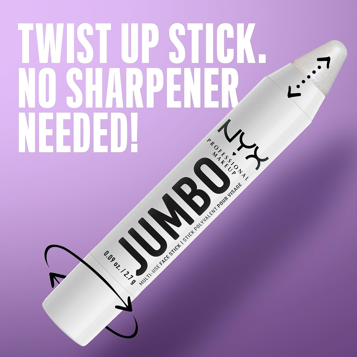 NYX PROFESSIONAL MAKEUP, Jumbo Multi-Use Face Highlighter Stick - Vanilla Ice Cream - Image 3