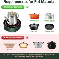 Mini Induction Cooktop, Small Burner 700W/120V Mini Hot Plate Electric Stove Cookter for Traveling Camping small kitchen spaces Small Induction Cooktop for Coffee,Tea & Milk - Image 3