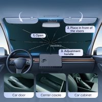 Autorder Windshield Sun Shade Umbrella for 2023-2026 Honda HR-V HRV Accessories,Upgraded Ice Crystal Material,Easy Setup Umbrella Sunshade for Car Windshield,100% Sun Blocking - Image 8