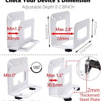 Adjustable Cable Box Wall Mount Or VESA Mount Behind The Monitor, for Mac Mini,Switch,Roku,Mini PC,Routers, DVD Players, Streaming Media Player and More (Thickened Metal) - Image 2