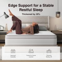 Novilla Full Size Mattress, 14 Inch Full Mattresses in a Box with Smarts™ Pocket Coil for Pressure Relief, Medium Plush Foam and Spring Hybrid Colchones with CertiPUR-US Certified - Image 4