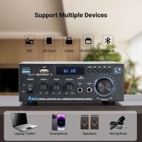 Stereo Receiver & Amplifier Home Audio Amp, AK45 Bluetooth Receiver for Home Stereo, 300Wx2, Bluetooth 5.0, 2 Channel, w/FM & Karaoke, w/USB/SD/RCA/MIC/FM in, w/Remote, for Garage Party Market - Image 3