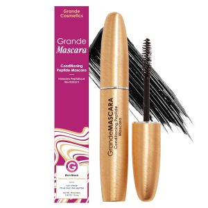 Grande Cosmetics GrandeMASCARA Conditioning Peptide Mascara – Buildable Extreme Volume & Length – Long-Lasting & Clump-Free Black – Lash & Extension Friendly
