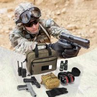 Small Range Bag For 2 Pistols Gun Range Bags For Handguns And Ammo Dual Pistol Handgun Revolver Hunting Bag Gun Carrying Case/Lockable Zippers - Image 6