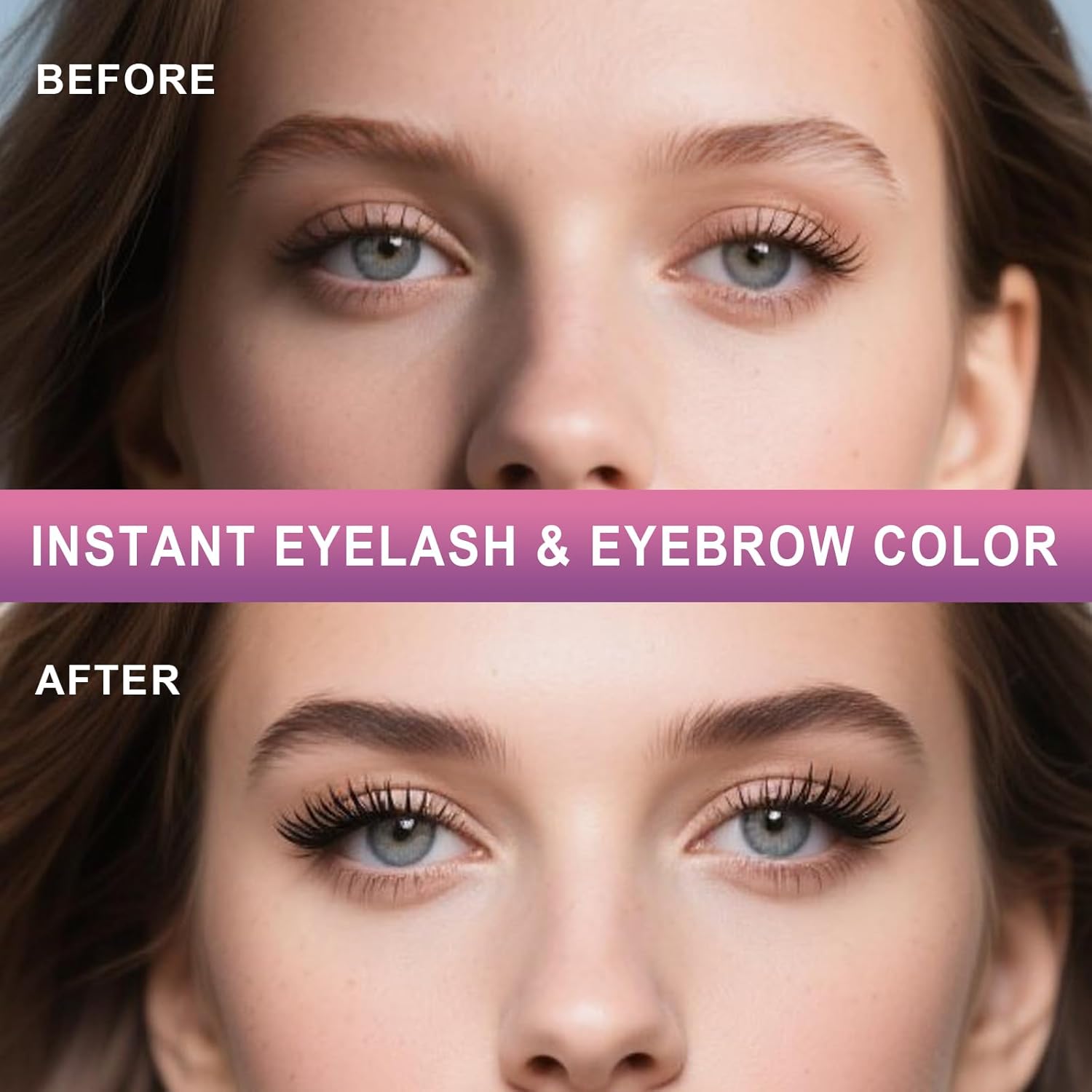 Eyelash & Eyebrow Color Kit, Professional Instant Lash & Brow Color Kit with Natural Black Effects, Lasting for 6 Weeks, Easy to Use, DIY Hair Coloring for Salon Home Use 7ml - Image 4