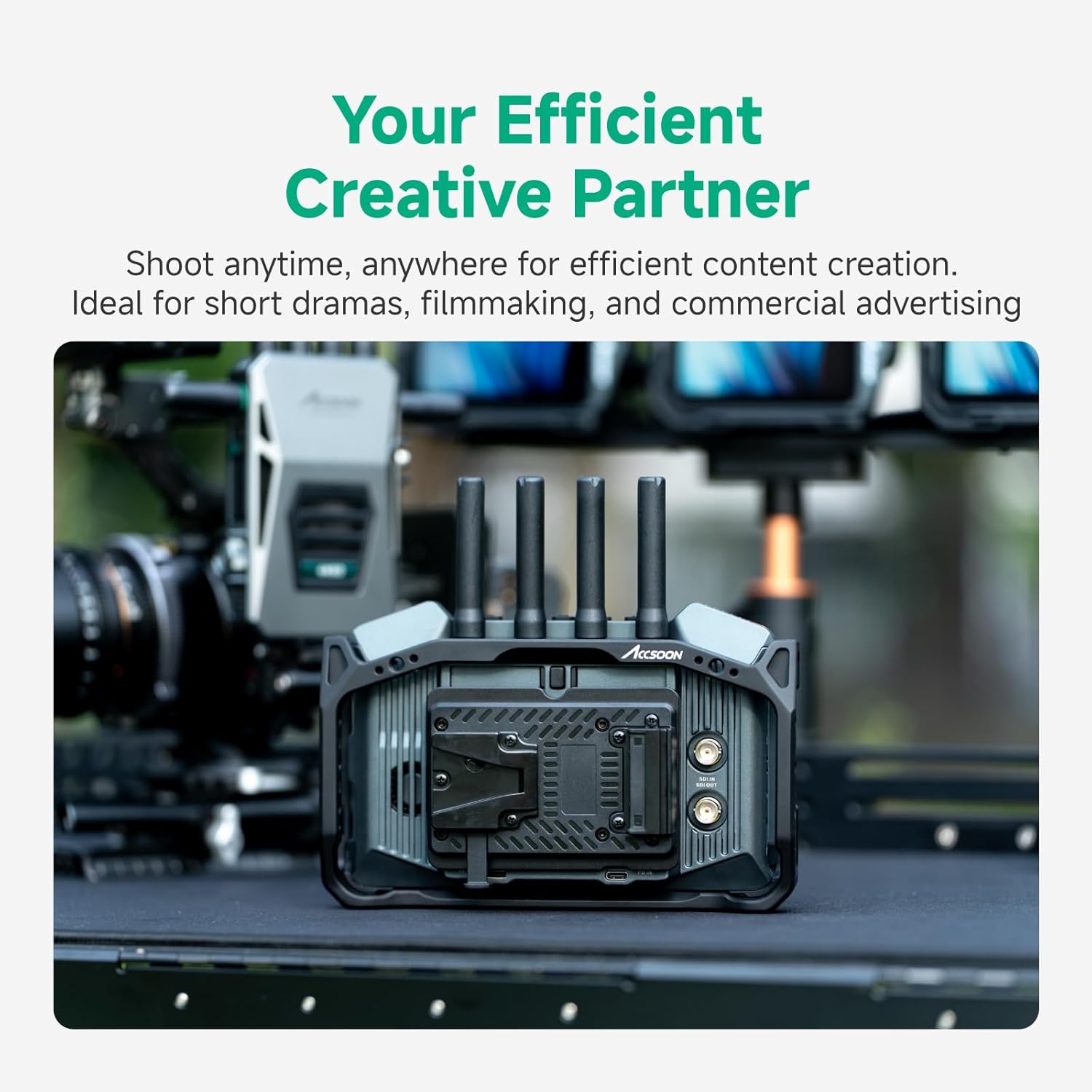 Accsoon NP-F to V-Mount Battery Adapter Plate for CineView M7 Pro/CineView M7 Camera Monitors, NP-F to V-Lock Power Adapter Converter for Powering Camera Monitor, Compatible with Most V-Mount Battery - Image 7