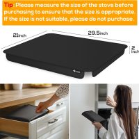 FLASLD Soft Gas Stove Burner Cover Fabric Mat, 29.5×21 Inches Foldable Easy Clean Gas Stove Protector, Anti Dust Stove Covers, Washable Stove Guard Top Protector - Image 3