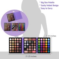 UCANBE Eyeshadow Palette with 15Pcs Brushes Makeup Set, Pigmented 86 Colors Make Up Sets Valentine's Gift, Matte Shimmer Glitter Eye Shadow Pallet Highlighter Contour Blush Powder Brush Beauty Kit - Image 7