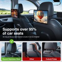 13.1-inch Android 13 Multi-Functional Car TV Headrest Monitor for Back Seat, Full High Definition QLED Touch Screen Video Player, Support WiFi/Bluetooth/Mobile Mirror Link/HDMI/USB/RCA - Image 6