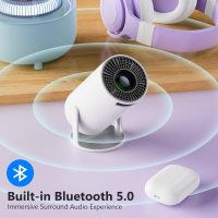 Mini Projector with WiFi & Bluetooth, Portable Smart Android Home Theater Projector for Outdoor Movies, Gaming & Presentations, Compatible with Smartphone, HDMI, USB, AV, Fire TV Stick, PS5 - Image 4