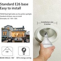 Par38 led Flood Lights Outdoor Light Bulb 2 Pack,Dimmable 5000K Daylight 1800LM,20W Replace up to 200W,Outdoor Flood Light Bulbs for Backyard,Garage,Porch,Garden - Image 3