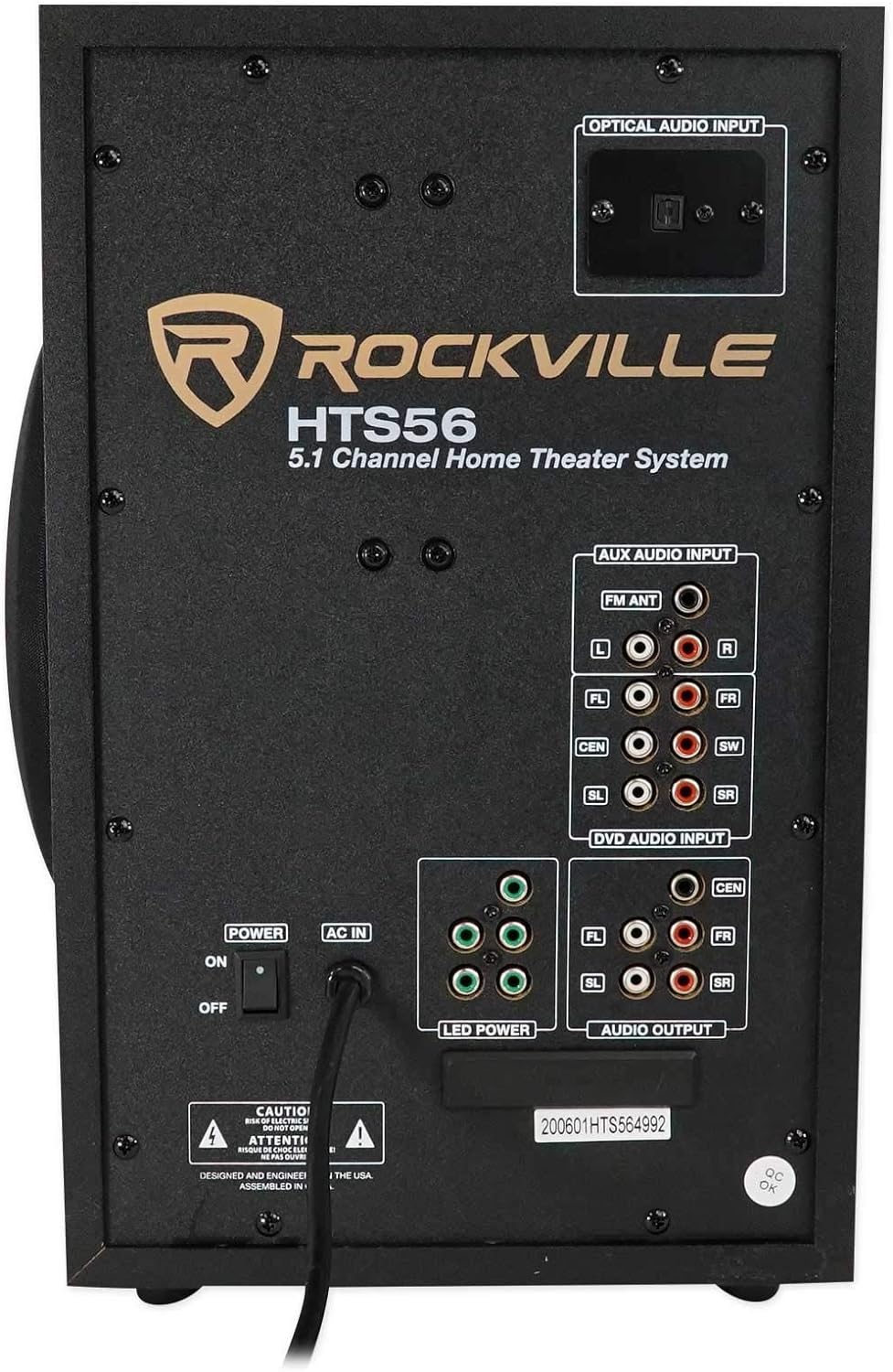 Rockville Hybrid Home Theater Karaoke Machine System w/8" Sub+(2) Wireless Mics - Image 8