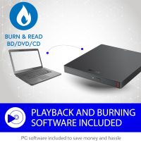 BUFFALO MediaStation 6X Portable Type-C USB 3.2 (Gen 1) Blu-ray Drive/External, Plays and Burns Blu-Rays, DVDs, and CDs. Compatible with PC/Mac Laptops and Desktops. - Image 5