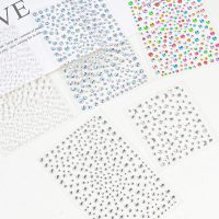 vivinin 1465P Face Gems, Self-Adhesive Hair Gems, 5 Different Types of Face Rhinestones, Face Gems Stick On for Face, Eyes, Body, Hair, Makeup, Festival Decorations, DIY Crafts - Image 3