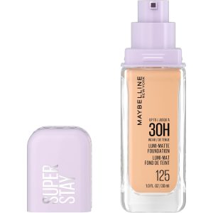 Maybelline Super Stay Lumi-Matte Foundation, Lightweight and Buildable Full Coverage Foundation Makeup For Up To 30HR Wear, 125, 1 Count