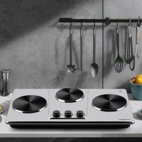 Cusimax Hot Plate,Countertop Triple Burner with 7″Cast Iron Cooktop,Electric Hot Plate for Cooking,11 Level Temperature Setting - Image 6