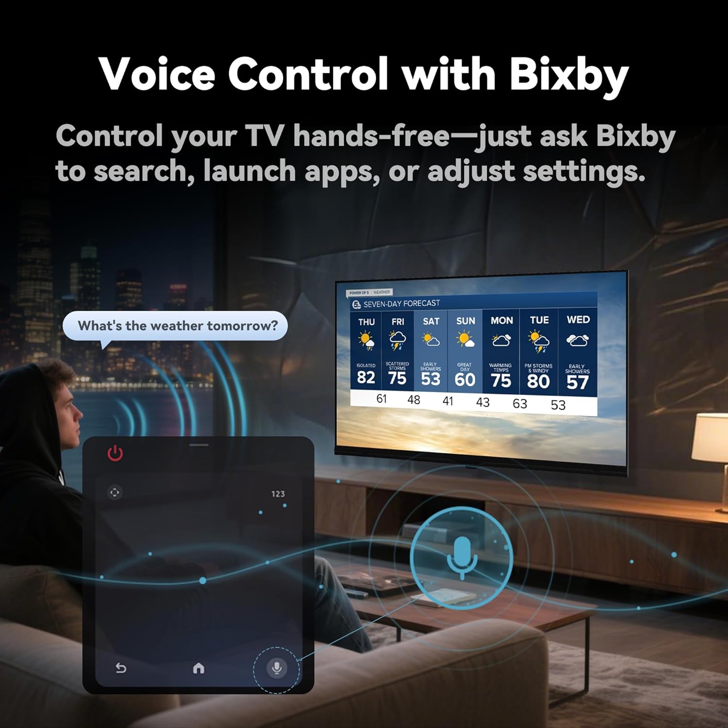 FPD 43 Inch Smart TV 1080P Full HD Powered by Tizen OS Compatible with Dolby Audio, HDR 10, HDMI, WiFi, Bluetooth, Flat Screen Television (AT43-P1, 2025) - Image 8