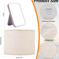 Lamp Shade for Table Lamps, Beige Line Drum lamp shade for floor lamps 13" Top x 13" Bottom x 10" High, Replacement Large Fabric Lampshade for Floor Lamps and Bedside Lamps, Easy Assembly Required - Image 4