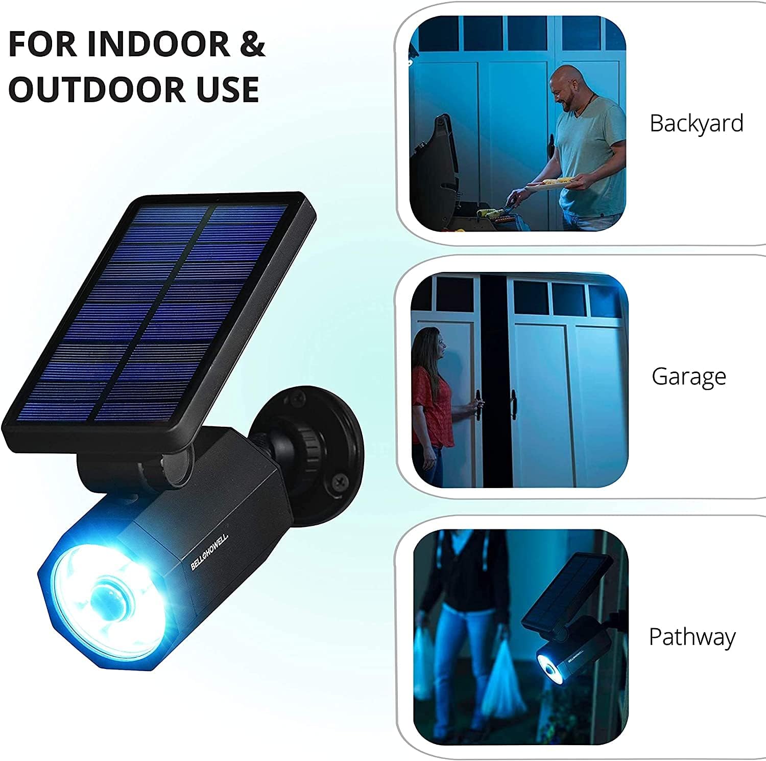 Bell+Howell Bionic Spotlight Motion Solar Spot Lights Outdoor Waterproof, Landscape Light, Outdoor Solar Yard Lighting Weather Resistant, Super Bright LED Lights, for Garden, Lawn As Seen On TV - Image 9