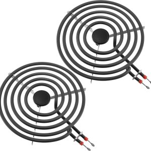 2 Pack MP21YA Electric Range Burner Element Unit 8" Replacement Fit for Hard-wick & Ken-more & May-tag & Nor-ge & Whirl-pool Electric Range Stove - Fit MP22YA Stove Burner by AMI PARTS
