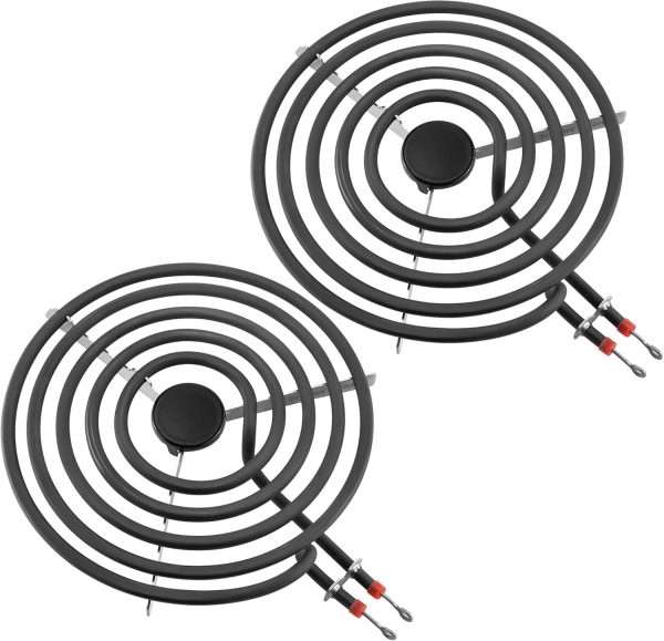 2 Pack MP21YA Electric Range Burner Element Unit 8" Replacement Fit for Hard-wick & Ken-more & May-tag & Nor-ge & Whirl-pool Electric Range Stove - Fit MP22YA Stove Burner by AMI PARTS
