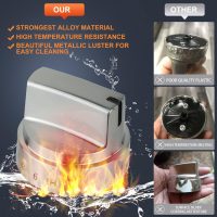5 Pack Stainless Steel WB03x24818 Gas Stove Knob Replacement for ge,PS11729081 AP5989029 Stainless Steel Stove Replacement Knobs,Compatible with ge Stove Knob（Not Universal） - Image 3