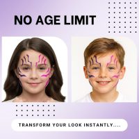 Purple Temporary Tattoo Stickers – 4 PCS Purple Tattoos and 4PCS UV Fluorescent (Under Altraviolet Lamps) Temporary Tattoos Realistic Waterproof Body Art for Cosplay, Halloween, and Party Makeup - Image 4
