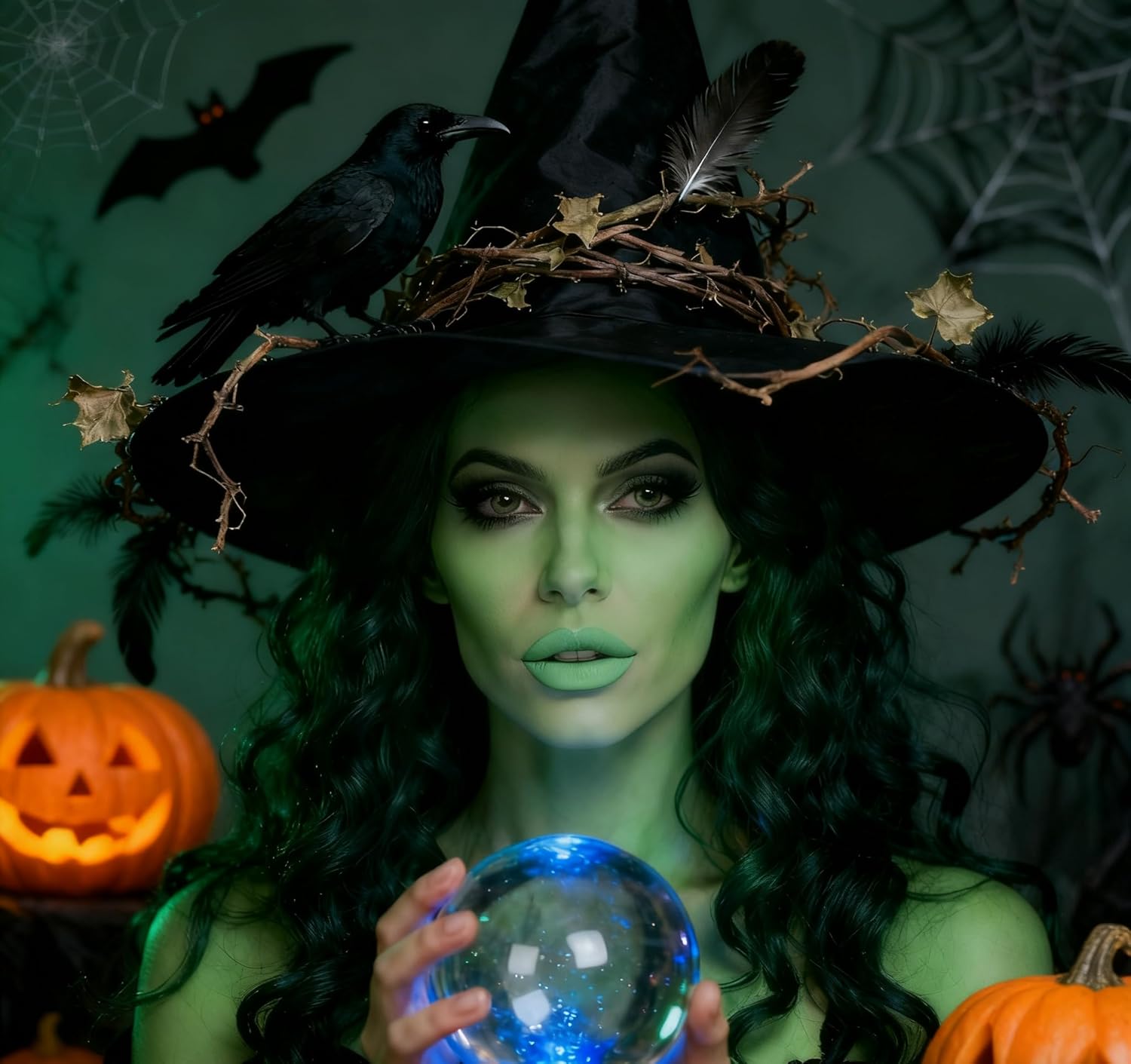 Green Matte Lipstick for Women, Green Lip Face Body Paint Stick, Halloween SFX Witch Makeup Elphaba Costume Face Paint Stick, Waterproof Long Lasting Lip Balm for Goth Clown Makeup - Image 3