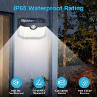 Aootek Solar Lights 4 Packs, Motion Sensor Light IP65 Waterproof with 3 Lighting Modes,Solar Lights Outdoor Waterproof for Garden Patio Garage Yard Deck - Image 4