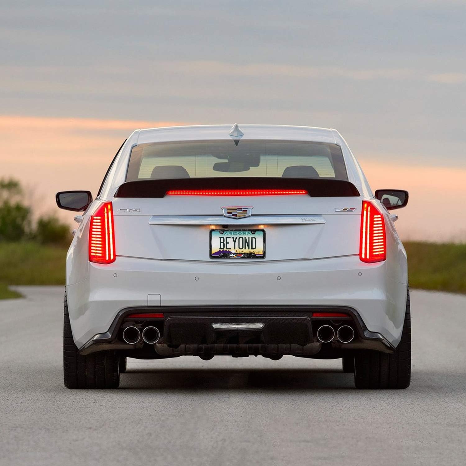 iPick Image for - Cadillac V Logo Real Black Forged Carbon Fiber 50 States License Plate Frame - Image 5