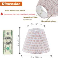 Small Lamp Shade 5" Top x 9" Bottom x 7" Slant Height, Lamp Shades for Table Lamps,Barrel Replacement Lampshade(Spider Fitter), Modern Fabric Pleated Lampshades for Table Lamp 1 Pack(Brown Floral) - Image 2