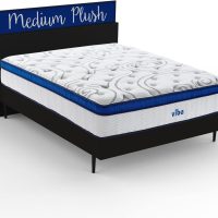 Vibe Quilted Hybrid Mattress, 12-Inch Innerspring and Pillow Top Gel Memory Foam Mattress, Fiberglass Free, CertiPUR-US Certified Bed in a Box, King, White - Image 3