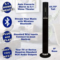 Acoustic Audio AAT1002 Bluetooth Tower 5.1 Home Theater Speaker System with 8" Powered Subwoofer - Image 2