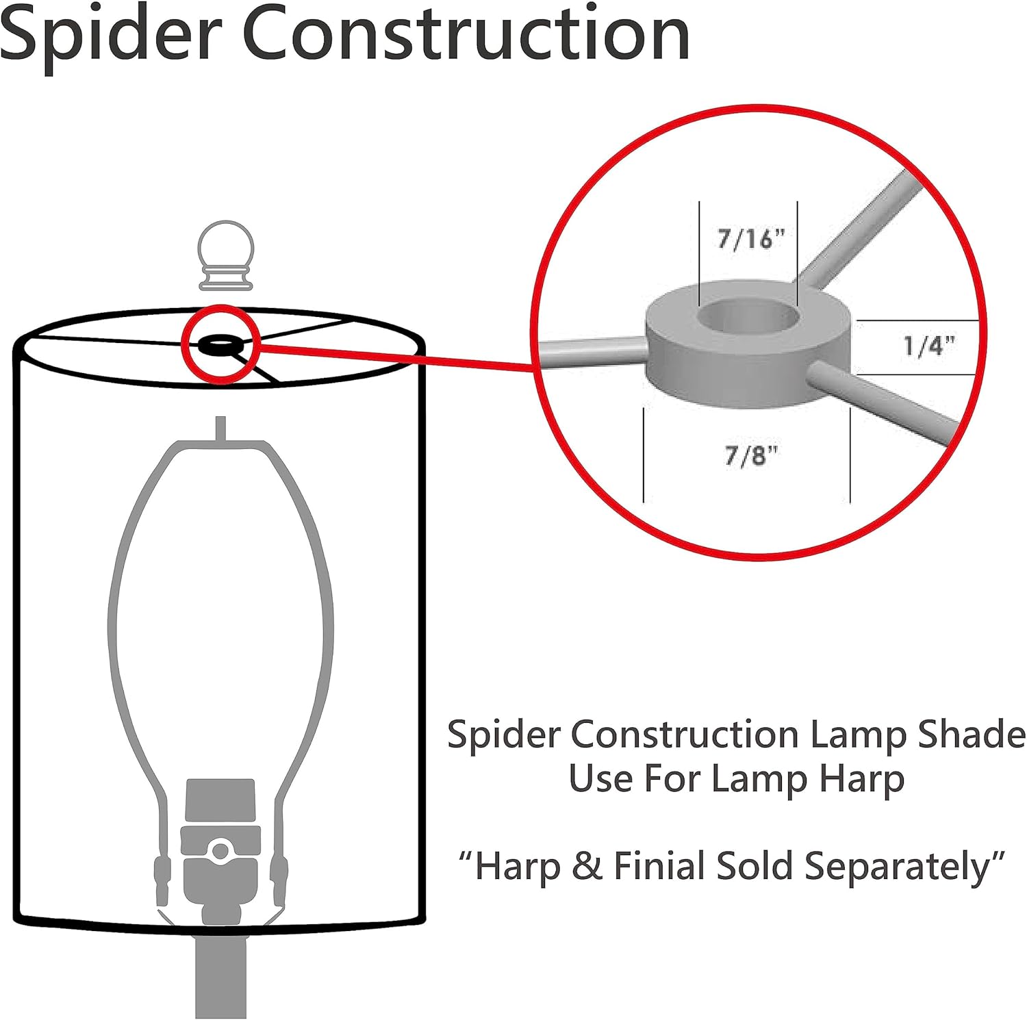 Aspen Creative 32023A Transitional Hardback Empire Shaped Spider Construction Lamp Shade in Beige, 18" wide (7" x 18" x 12 1/2") - Image 5