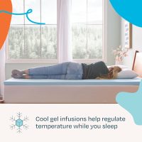 LINENSPA Memory Foam Mattress Topper - 2 Inch Gel Infused Memory Foam - Plush Feel - Cooling and Pressure Relieving - CertiPUR Certified - Dorm Room Essentials - Queen Size - Image 2