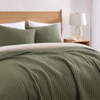 WRENSONGE King Size Quilt-3 Pieces Lightweight Bedspreads Olive Green King Quilt Bedding Set for All Seasons, Soft Summer Coverlet with 2 Pillow Shams Suitable for Bed, Couch, Quilt Blanket - Image 5