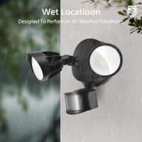 Philips 44W 4200 lm LED Security Light Outdoor w/PIR Motion Sensor, 5000K Daylight Flood Light, Waterproof, Dusk to Dawn, 2 Heads, 4 Modes - Image 8