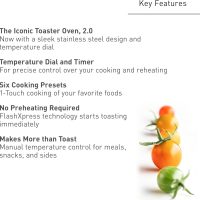 Panasonic FlashXpress Toaster Oven Countertop, 4-Slice Compact Size w/Double Infrared Heating, PFAS-free, 6 Auto Cook Options & Precise Temperature Control, 1300W - NB-G200P (Stainless Steel) - Image 2