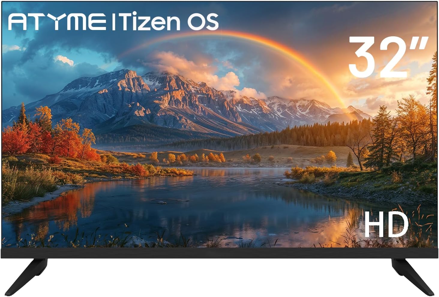 ATYME 32-inch 720p HD LED Smart TV Powered by Samsung Tizen Os,Samsung App Store Inside, Netflix,Disney+, Flat Screen 1*USB 3* HDMI 1*VGA ARC Dual Channel 8W (2024 Model) - Image 2