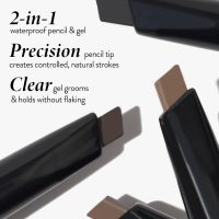 LAURA GELLER NEW YORK Sculpt-n-Stay Waterproof Brow Pencil & Gel- Taupe - Image 3