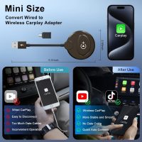 Wireless Carplay Adapter Built in YouTube Net-Flix,Carplay Wireless for Wired Car Play to Wire-Less Support YouTube Net-Flix Tiktok Video Play,Easy Plug and Play_Golden - Image 6